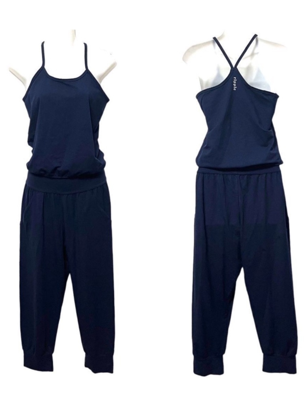 RIPPLE Yoga Jumpsuit Navy Blue L
